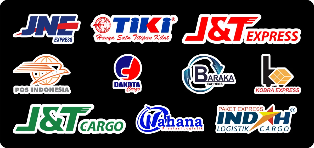Ekspedisi pengiriman JNE, J&T, TIKI, POS Indonesia, Wahana, Indah Cargo