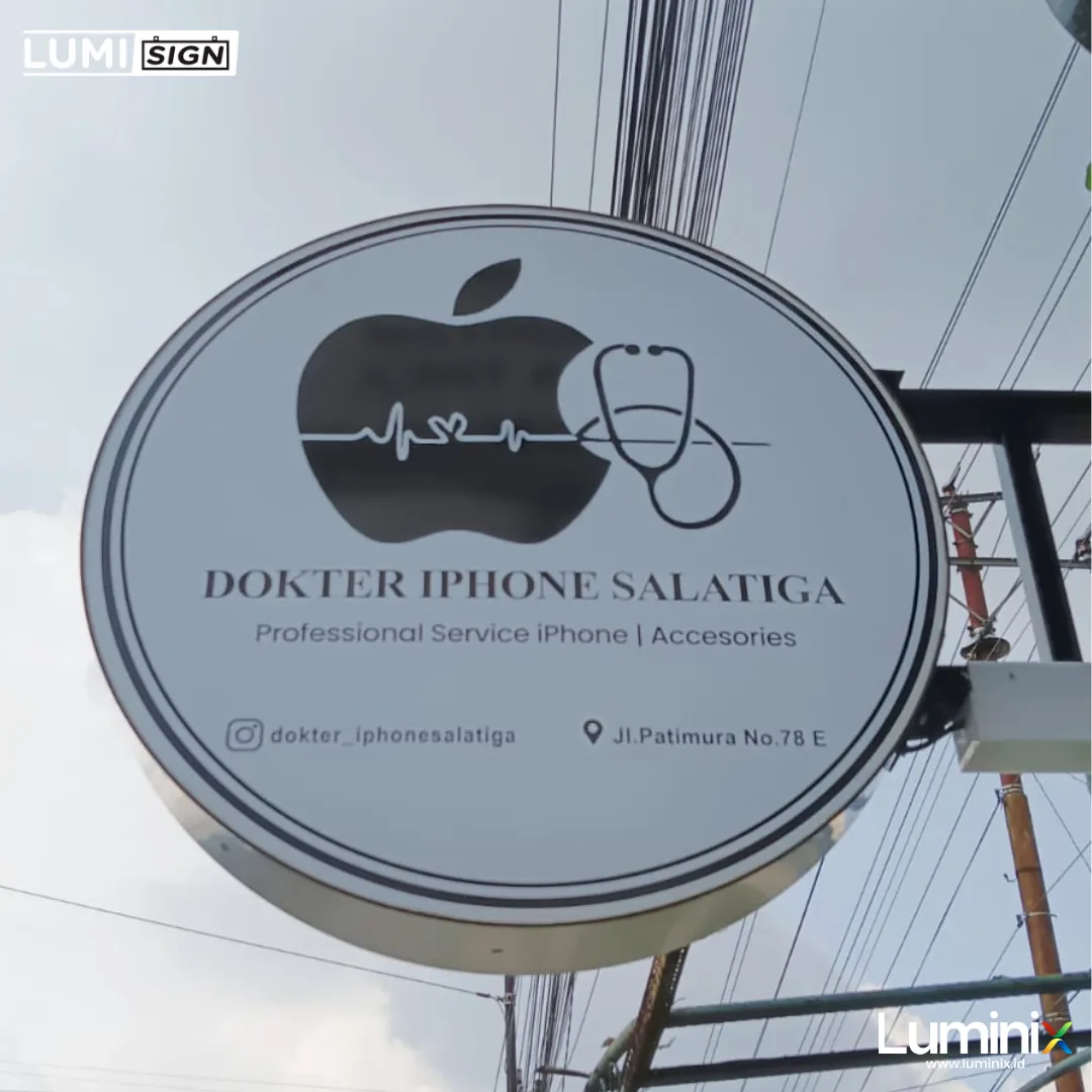 Neon box bentuk logo