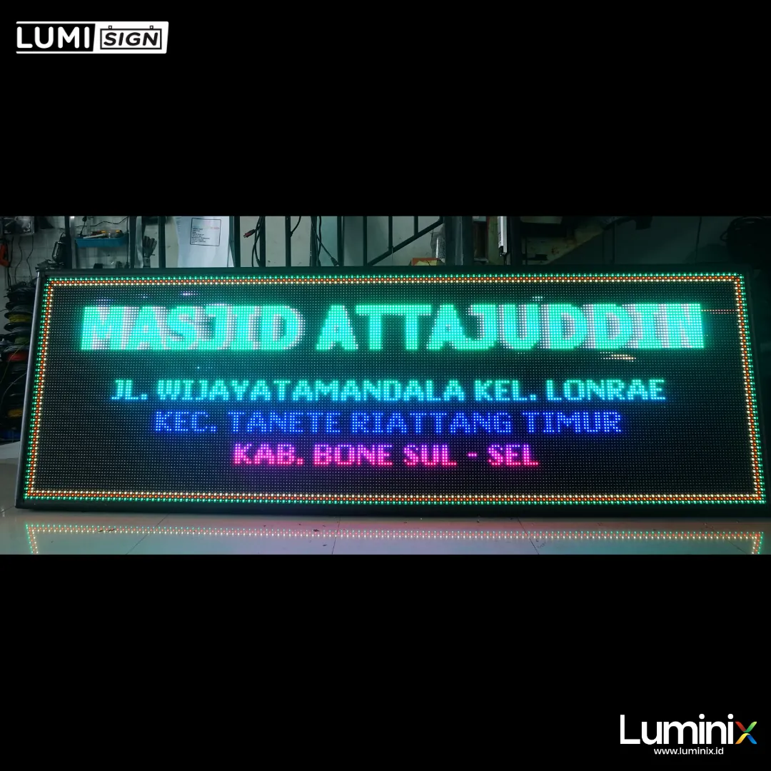 Running text masjid Attaujuddin