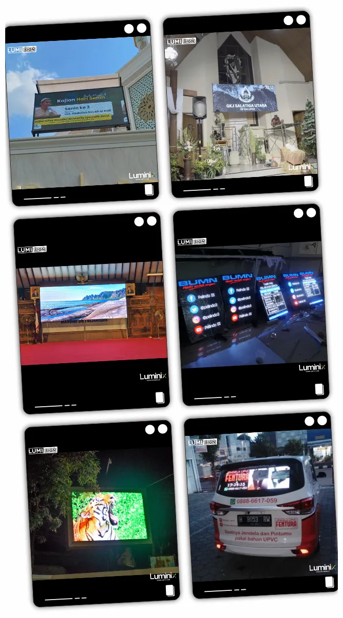 Videotron outdoor menampilkan konten